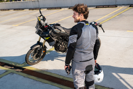Kurtka motocyklowa tekstylna miejska Shima JET szary