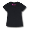 Koszulka codzienna T-shirt damska DAVCA LOGO BLACK/PINK czarny różowy
