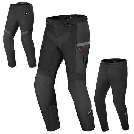 Tekstylne turystyczne spodnie motocyklowe Shima ALPHA czarny