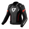 Kurtka skórzana damska REVIT XENA 4 PRO LADY BLACK/NEON RED czarny czerwony fluo