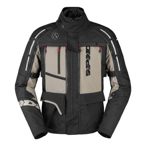Kurtka motocyklowa tekstylna SPIDI 4 SEASON V3 MUD czarny beżowy