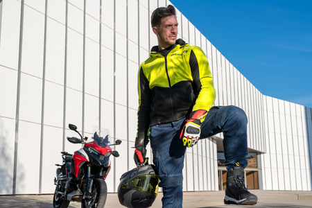 Kurtka motocyklowa tekstylna miejska Shima DAYBREAKER fluo