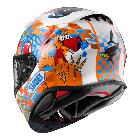Kask motocyklowy SHOEI NXR2 YAGYO TC-2 biały pomarańczowy niebieski