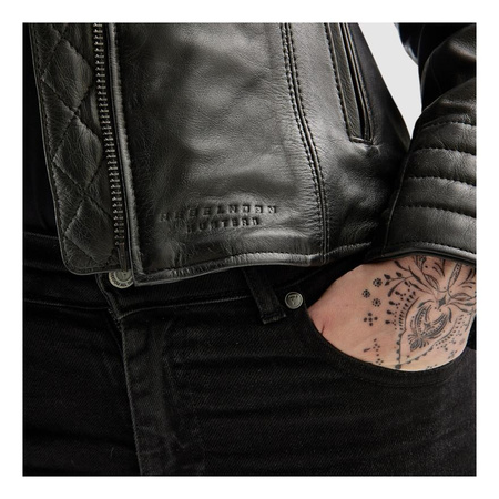 Damska kurtka motocyklowa skórzana Rebelhorn HUNTER II czarny mat