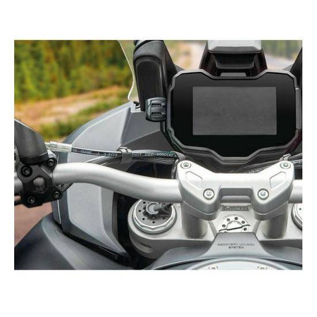Podwójna, wodoodporna ładowarka USB mocowana na śruby lub na taśmie LAMPA Usb-Fix Trek 2 - Ultra Fast Charge - 5400 mA - 12/24 V