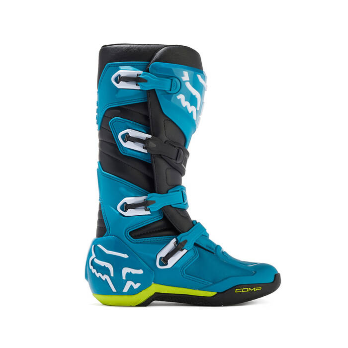 Buty motocyklowe cross offroad mtb FOX Comp niebieski/żółty