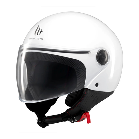 Kask motocyklowy MT STREET S SOLID GLOSS PEARL WHITE biały