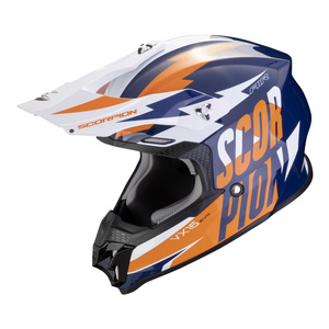 Kask motocyklowy SCORPION VX 16 EVO AIR SLANTER BLUE/ORANGE niebieski pomarańczowy