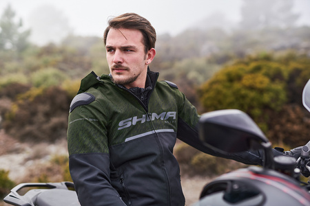 Kurtka motocyklowa tekstylna miejska Shima DRIFT khaki