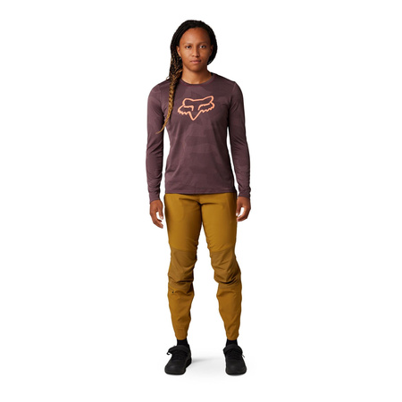 Koszulka na rower damska FOX LADY RANGER TRU DRI DARK MAROON bordowy
