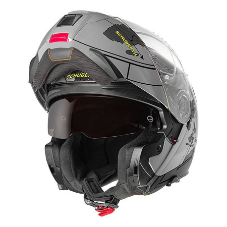 Kask motocyklowy SCHUBERTH C5 ECE GLOBE GREY szary czarny żółty fluo