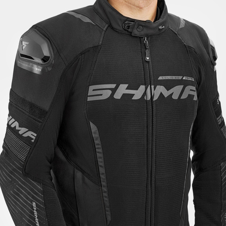Kurtka motocyklowa tekstylna miejska/sportowa Shima SOLID 2.0 VENT czarny