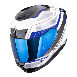 Kask motocyklowy integralny SCORPION EXO-391 LEO WHITE/BLUE biały niebieski