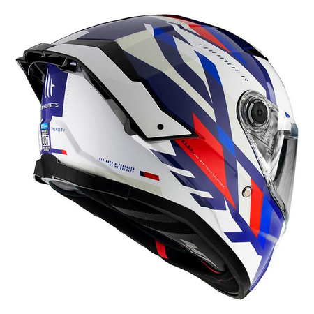 Kask motocyklowy MT THUNDER 4 SV ERGO GLOSS PEARL BLUE biały niebieski czerwony