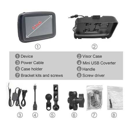 Nawigacja / GPS motocyklowa FREEDCONN C5