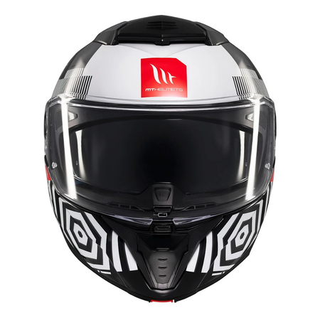 Kask motocyklowy MT ATOM 2 SV STRANGE BLACK/WHITE czarny biały