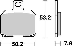 SBS KLOCKI HAMULCOWE KH266 STREET CERAMIC KOLOR CZARNY PASUJE DO: APRILIA 1000RSV TYŁ