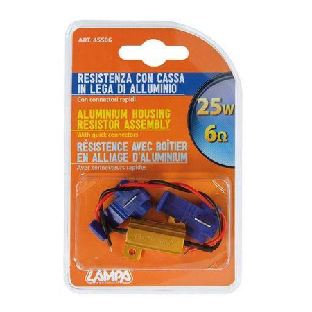 LAMPA Opornik w szczelnej obudowie, 12V, 6OHM - 25W