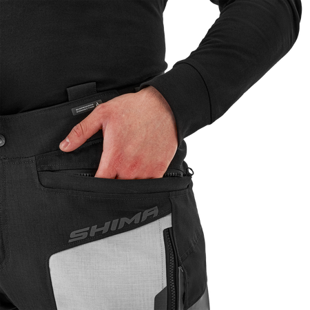 Spodnie motocyklowe SHIMA TRACKER LIGHT GREY szary