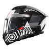 Kask motocyklowy MT ATOM 2 SV STRANGE BLACK/WHITE czarny biały