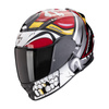 Kask motocyklowy SCORPION EXO-491 PIRATE RED czerwony biały