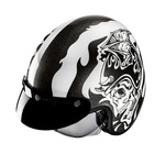 Kask motocyklowy otwarty HJC V31 Flame biały/czarny