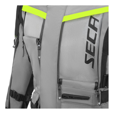 Kurtka motocyklowa damska SECA ARRAKIS III LADY TITANIUM szary żółty fluo czarny