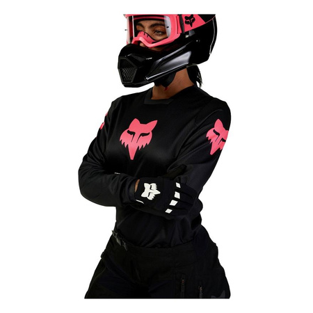 Bluza motocyklowa cross / mx damska FOX LADY BLACKOUT BLACK/BLACK czarny