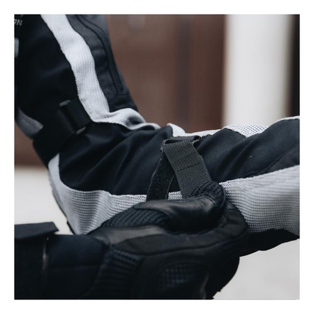 Kurtka motocyklowa tekstylna Rebelhorn SCANDAL II srebrny-czarny