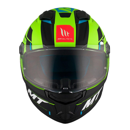 Kask motocyklowy MT STINGER 2 ZIVZE MATT BLACK/FLUO czarny żółty fluo niebieski