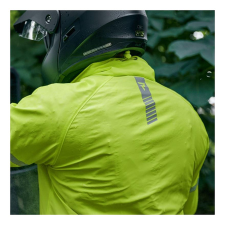 Kurtka przeciwdeszczowa odblaskowa motocyklowa Rebelhorn OCEAN żółty fluo unisex