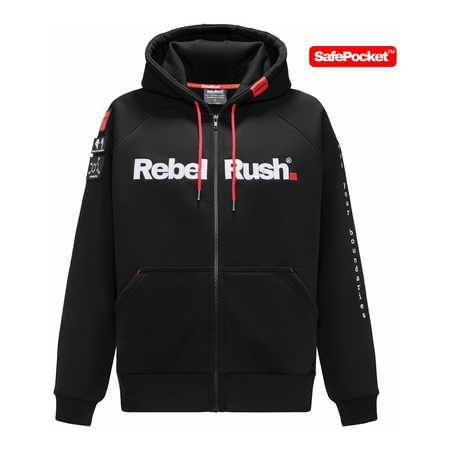 Bluza codzienna REBELRUSH ZIP BLACK czarny