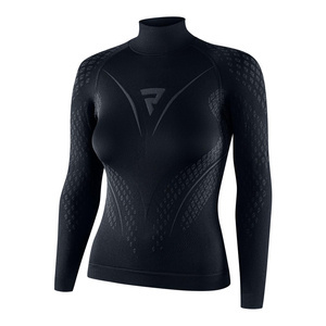 Koszulka termoaktywna damska REBELHORN Therm II Lady z długim rękawem czarno/szara