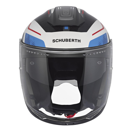 Kask motocyklowy SCHUBERTH J2 ECE SIGMA BLUE biały niebieski czerwony czarny