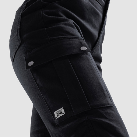 Spodnie jeans damskie OZONE JANE LADY JOGGER FIT BLACK czarny