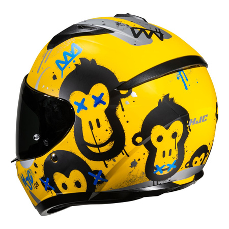 Kask motocyklowy integralny HJC C10 Geti żółty/srebrny