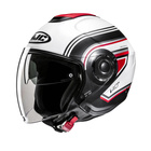 Kask motocyklowy otwarty HJC I40N Linia biały/czarny