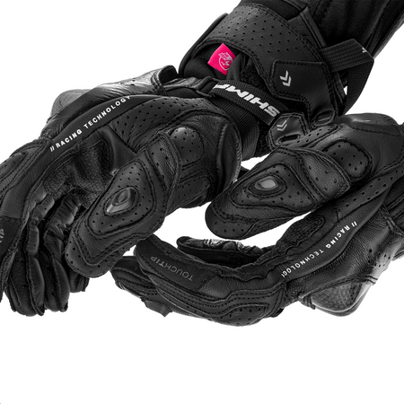 Rękawice motocyklowe damskie SHIMA RS-3 LADY BLACK czarny