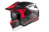 Kask motocyklowy MT STREETFIGHTER SV S TOTEM MATT PEARL RED czerwony szary czarny