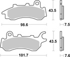 SBS KLOCKI HAMULCOWE KH716 STREET CERAMIC HONDA CB 125 F '17-'21 PRZÓD KOLOR CZARNY