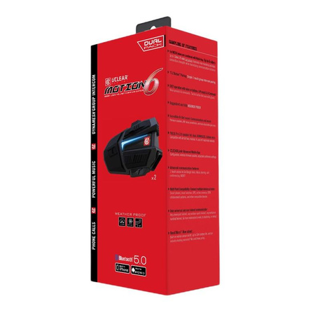 Interkom motocyklowy uniwersalny UCLEAR MOTION 6 DUO