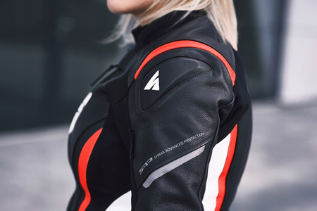 Damska kurtka motocyklowa skórzana Shima MIURA 2.0 czerwony