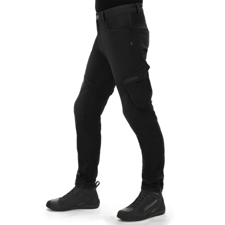 Spodnie jeansowe motocyklowe VORG REVO BLACK czarny