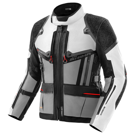 Kurtka motocyklowa SHIMA TRACKER LIGHT GREY szary