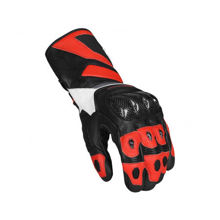 Rękawice motocyklowe SECA ATOM RED czarny czerwony biały