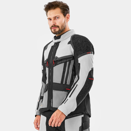 Kurtka motocyklowa SHIMA TRACKER LIGHT GREY szary