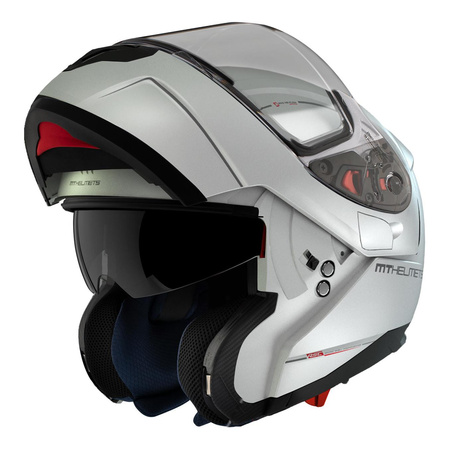 Kask motocyklowy MT ATOM SV SOLID GLOSS PEARL WHITE biały