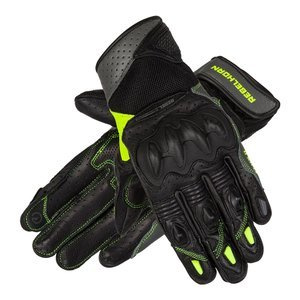 Damskie rękawice motocyklowe sportowe Rebelhorn FLUX II czarny-żółty fluo