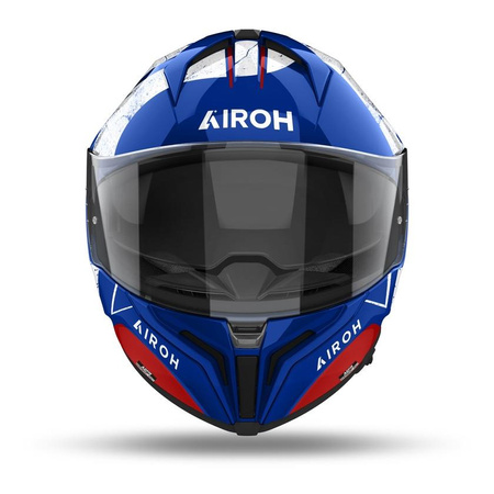 Kask motocyklowy AIROH MATRYX SCOPE BLUE/RED GLOSS niebieski czerwony biały