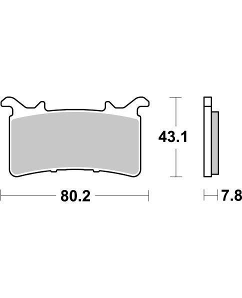 SBS KLOCKI HAMULCOWE KH757 RACING DUAL SINTER KOLOR ZŁOTY TARCZA LEWA PRZÓD BMW M 1000 RR '21-'22, HONDA CBR 1000 RR '20-'22 (STOSOWAĆ Z 841DS-2) (PATRZ OPIS DODATKOWY)